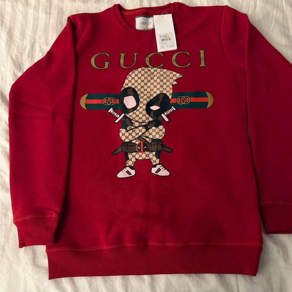 Gucci Red Sweatshirt with Playful Graphic